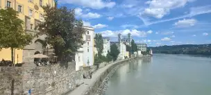 Widok Pasawy od strony rzeki Inn