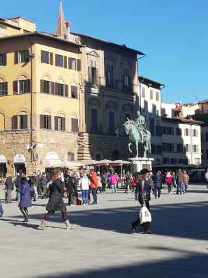 Konny pomnik Kosmy I, księcia Toskanii na Piazza della Signoria
