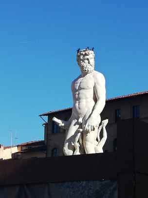Fontanna Neptuna usytuowana na Piazza della Signoria, naprzeciwko Palazzo Vecchio.